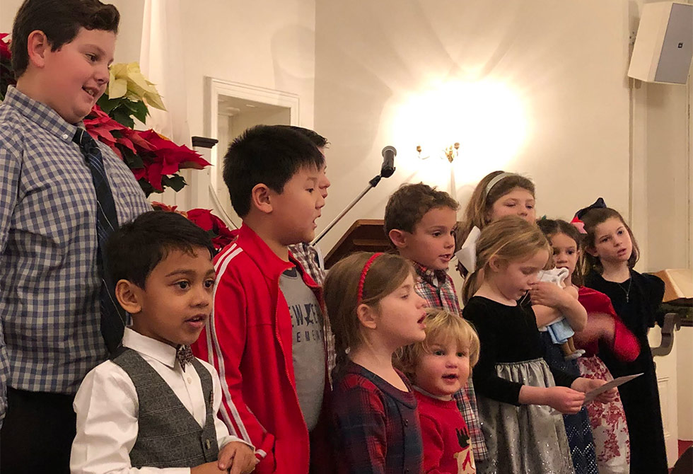 BCGV children singing at Christmas