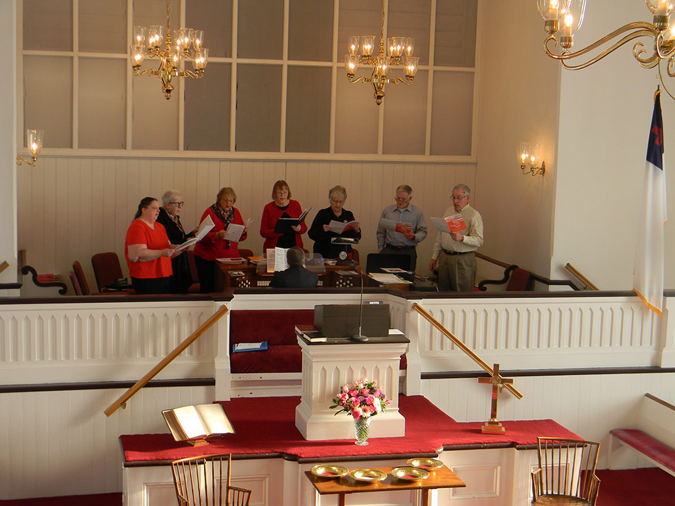 Church choir singing