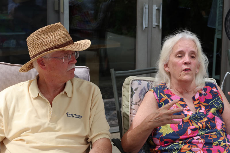 Photo of attendees of the church pool party