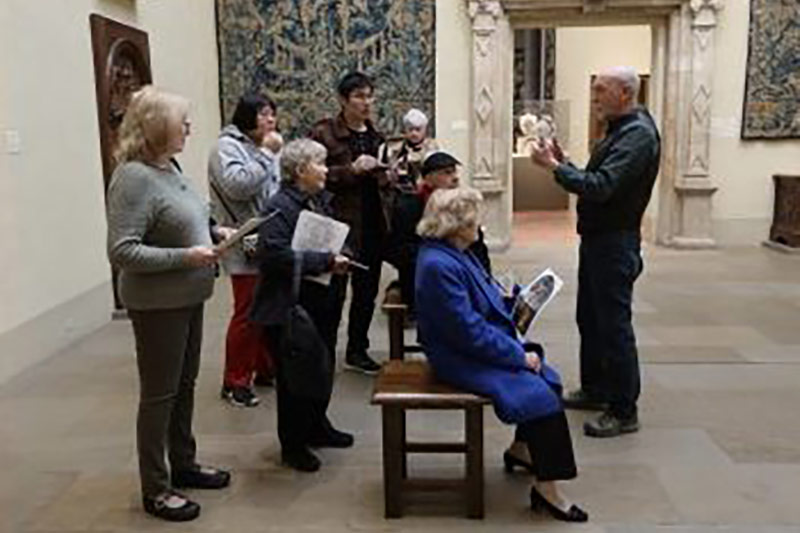 Photo of Gary Kerschner presenting at the museum