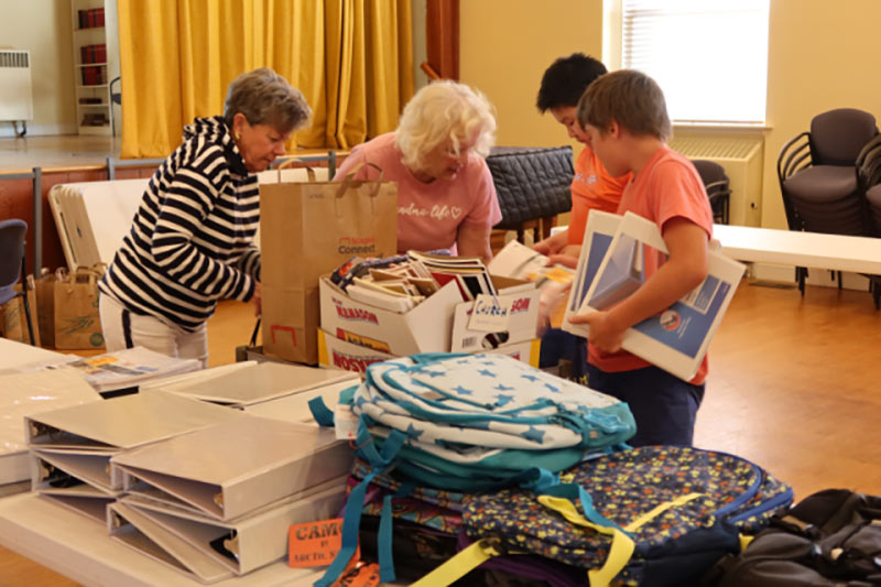 Photo of people doing arts and crafts