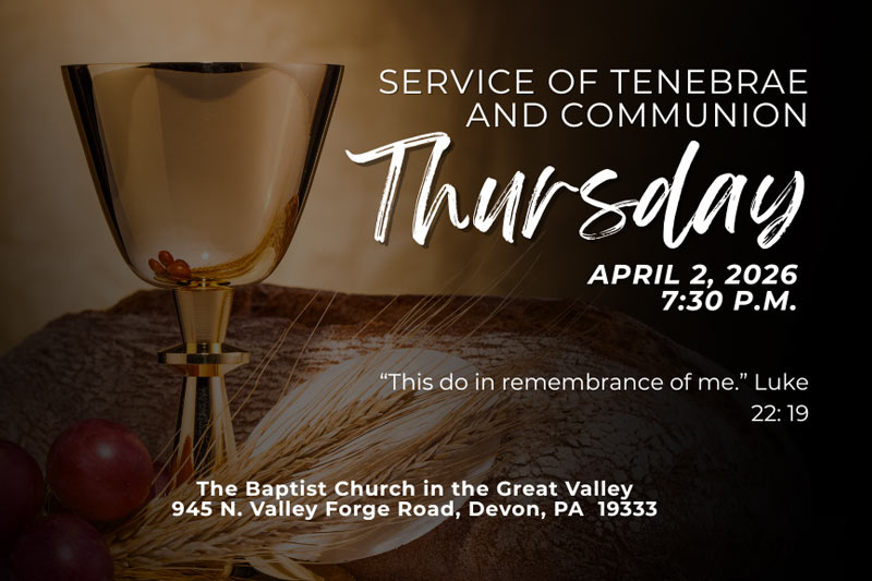 Graphic showing chalice and wheat with white overlaying sans-serif and script type